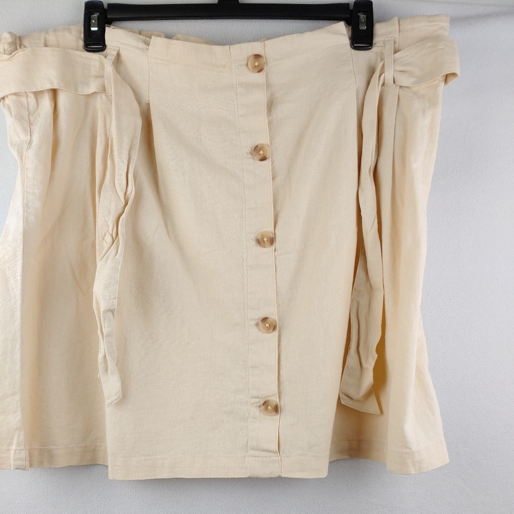 Falls Creek Paper Bag Skirt Women's Plus 3 X Tan
